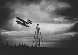 Evening flight in a Wright Type A - 1908