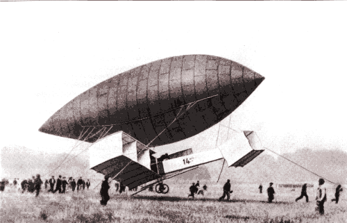 14bis beneath airship