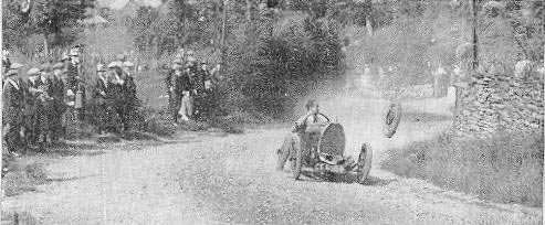 Motorist loses wheel during race